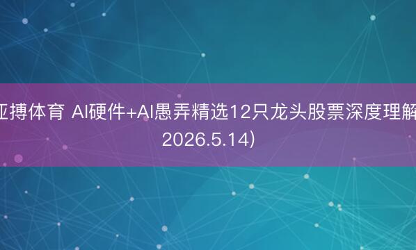 亚搏体育 AI硬件+AI愚弄精选12只龙头股票深度理解(2026.5.14)