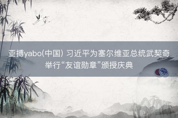 亚搏yabo(中国) 习近平为塞尔维亚总统武契奇举行“友谊勋章”颁授庆典