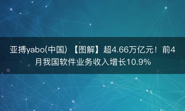 亚搏yabo(中国) 【图解】超4.66万亿元！前4月我国软件业务收入增长10.9%